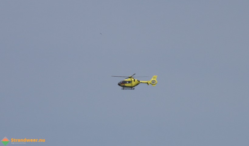 Traumahelikopter naar de Zandmotor