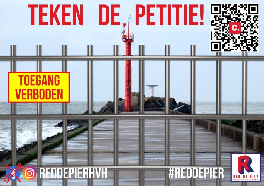 Petitie tegen sluiting Noorderpier Hoek van Holland
